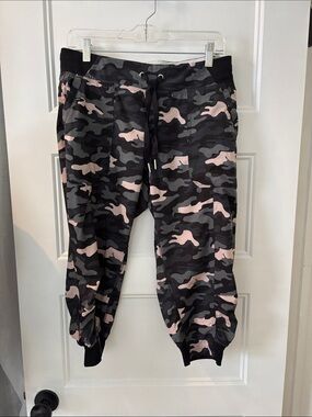 Calvin Klein Performance Women's Pink & Gray Camo Joggers
